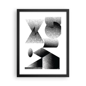 Poster in cornice nera - Angoli e ovali - 30x40 cm