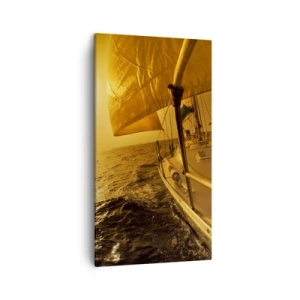 Quadro su tela - Stampe su Tela - Serata dorata dopo un giorno multicolore - 45x80 cm