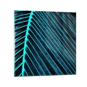 Quadro su vetro - La struttura del verde - 30x30 cm