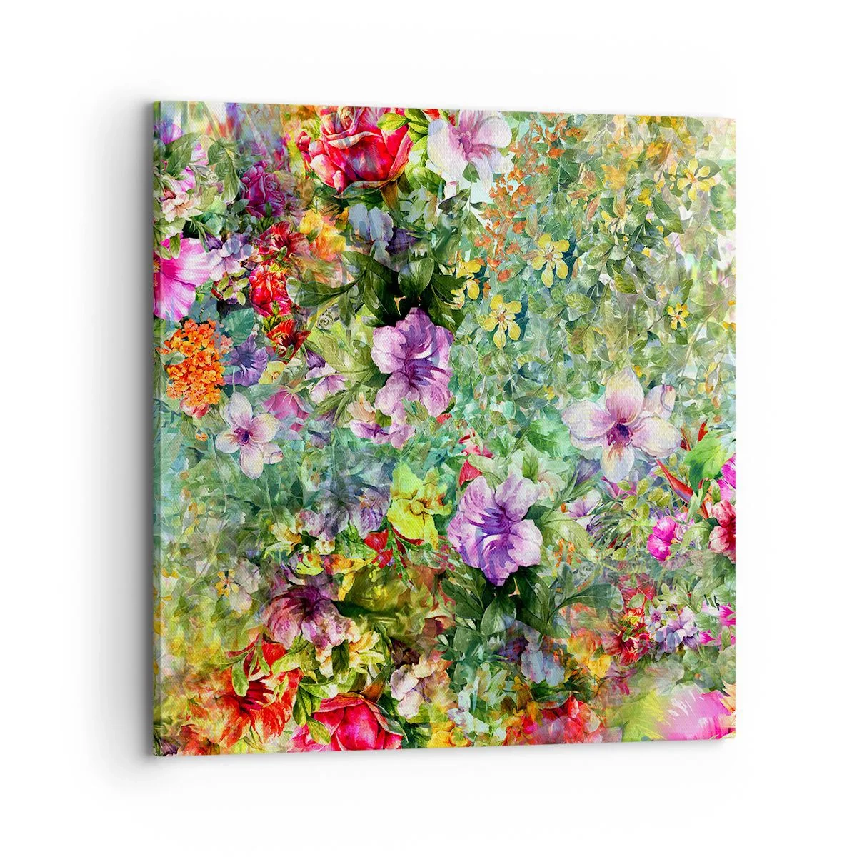 Quadro su tela - Stampe su Tela - Perdersi nei fiori - 70x70 cm