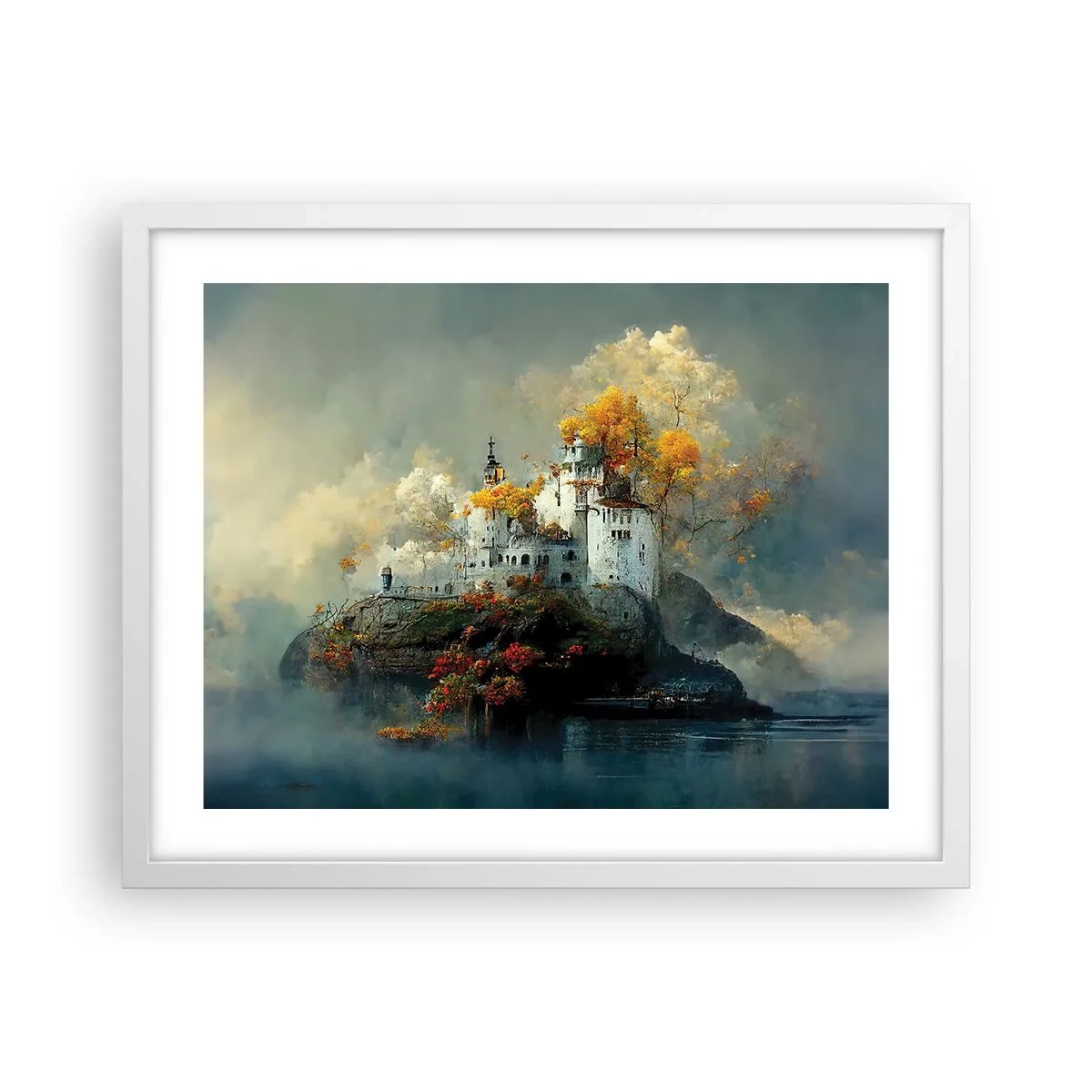 Poster in cornice bianca - Inizio di una storia romantica - 50x40 cm