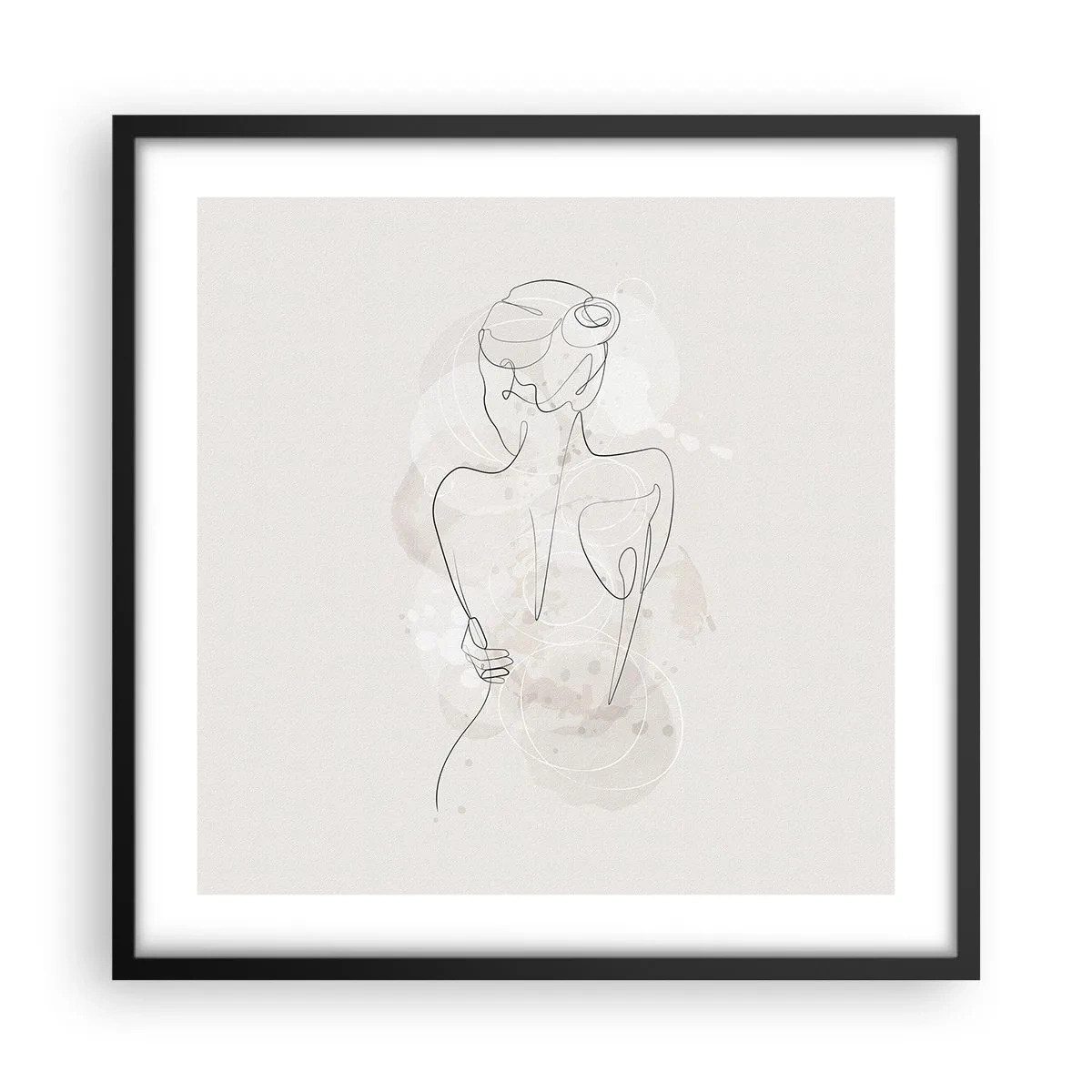 Poster in cornice nera - Come uno strumento delicato - 50x50 cm