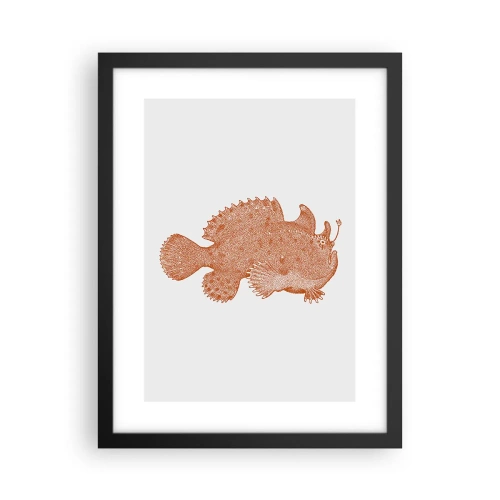 Poster in cornice nera - È davvero un pesce - 30x40 cm