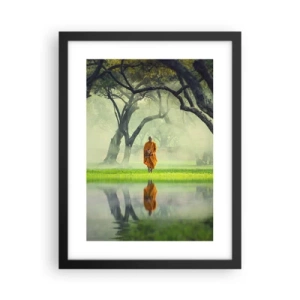 Poster in cornice nera - In cammino verso l'illuminazione - 30x40 cm