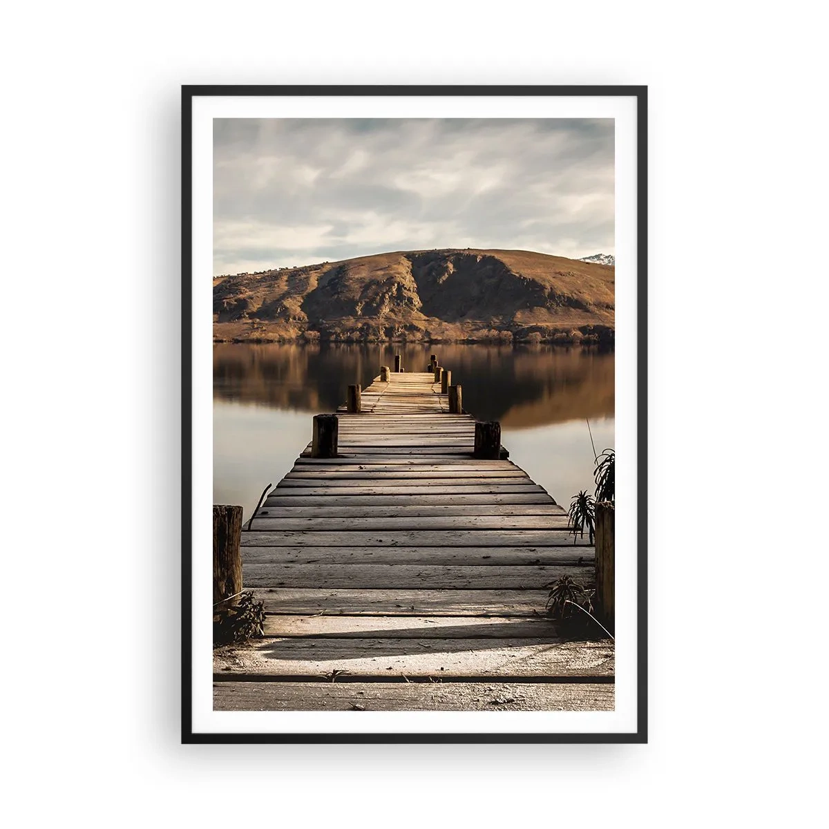 Poster in cornice nera - Paesaggio nel silenzio - 70x100 cm