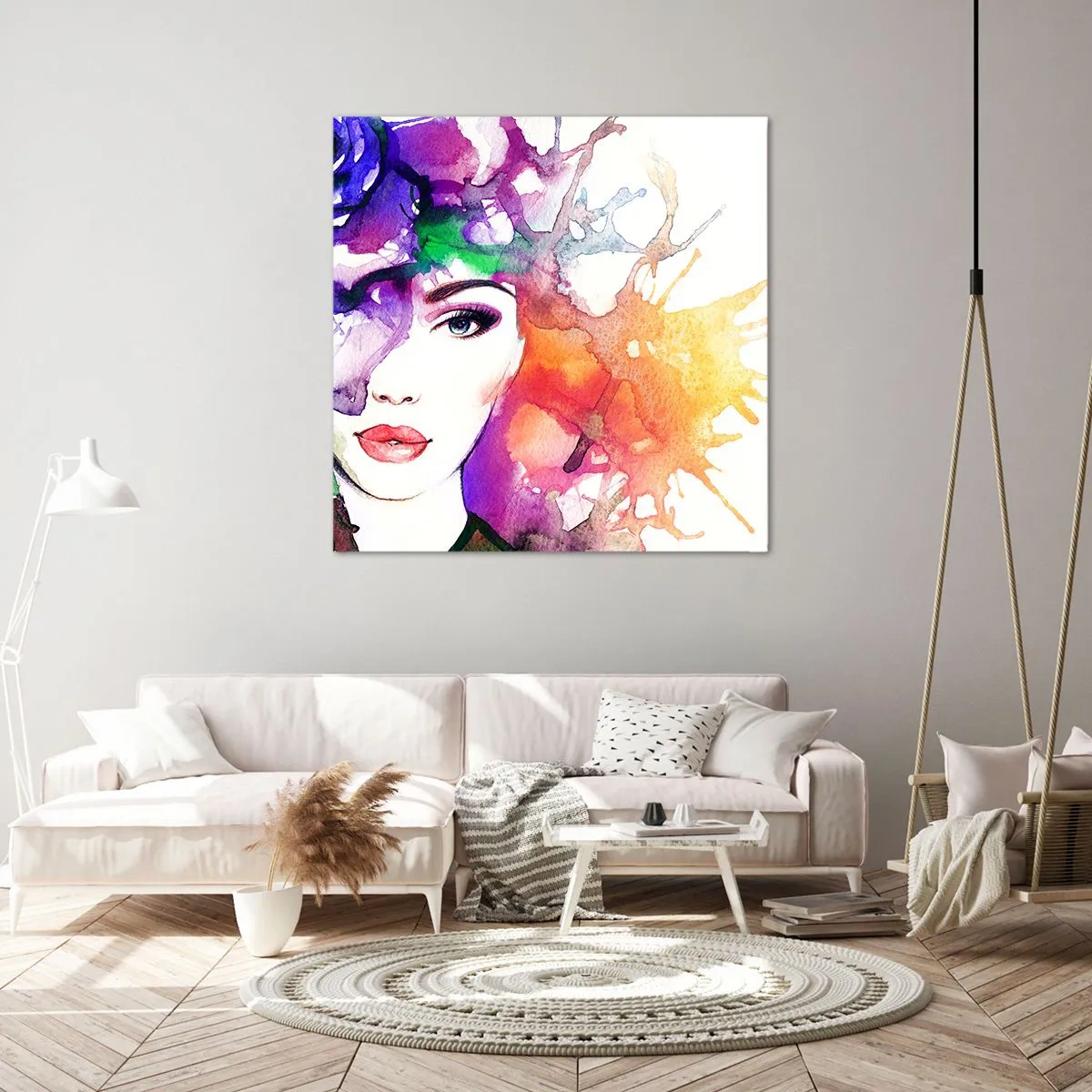 Quadro su tela - Stampe su Tela - Con la testa tra le nuvole - 60x60 cm