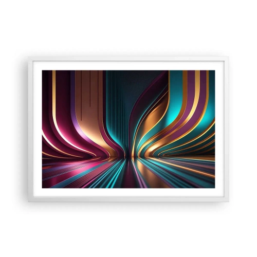 Poster in cornice bianca - Architettura di luce - 70x50 cm
