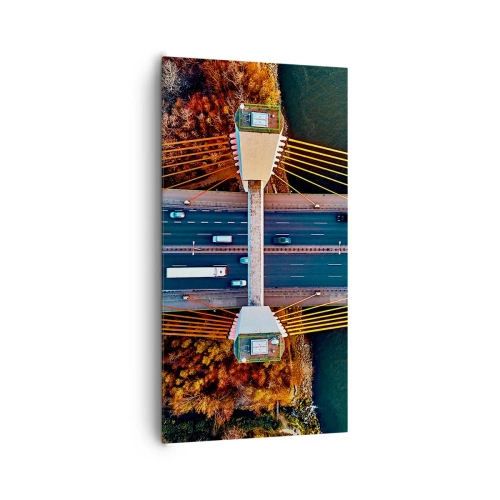 Quadro su tela - Stampe su Tela - Oltre il fiume, oltre il bosco - 65x120 cm