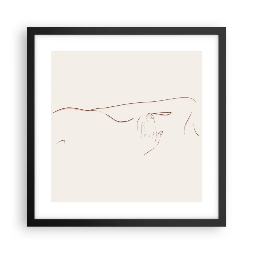 Poster in cornice nera - La forma del desiderio - 40x40 cm