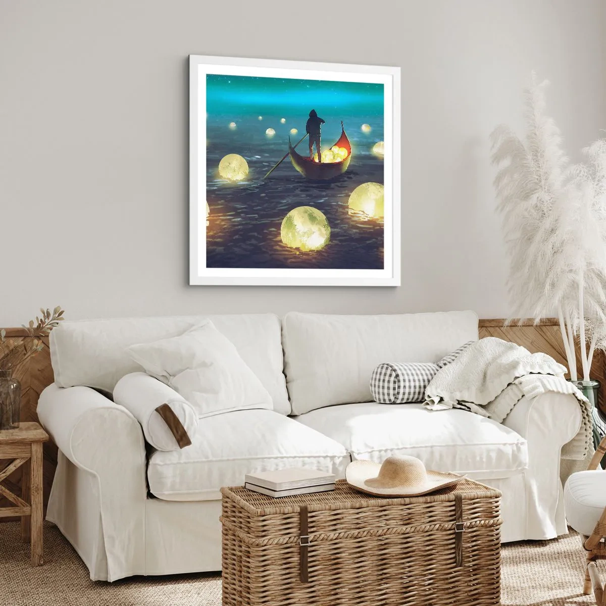 Poster in cornice bianca - Cose che neanche i filosofi hanno sognato - 40x40 cm