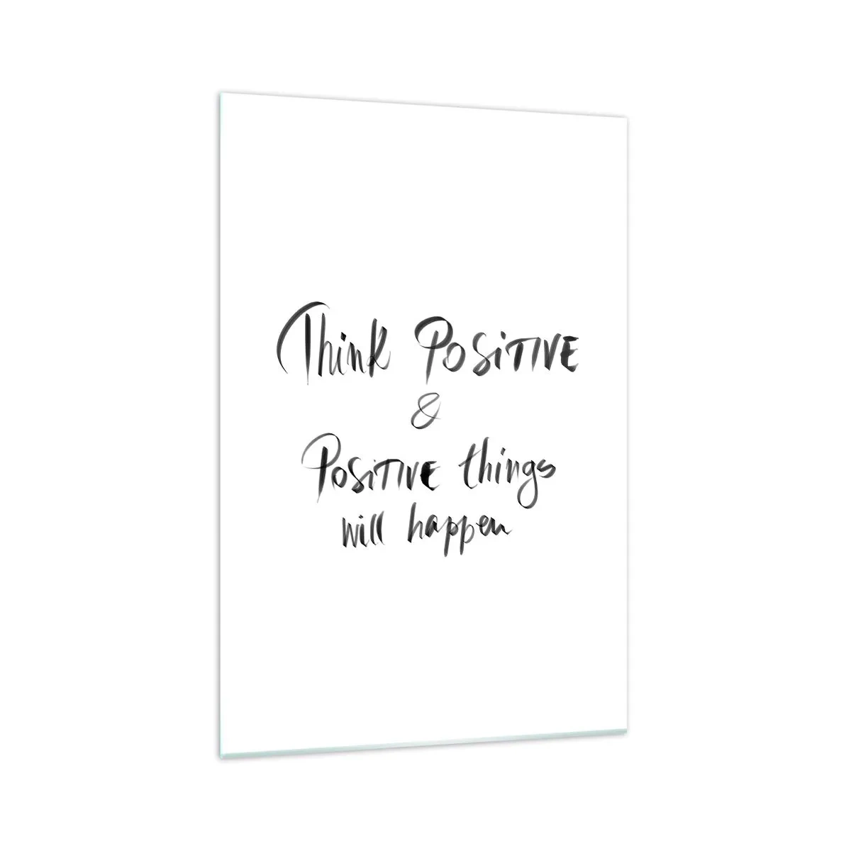 Quadro su vetro - Lettering ispiratore in nero su sfondo bianco - 70x100cm - Come vivere? - Decorazione murale moderna per soggiorno e camera da letto ARTTOR