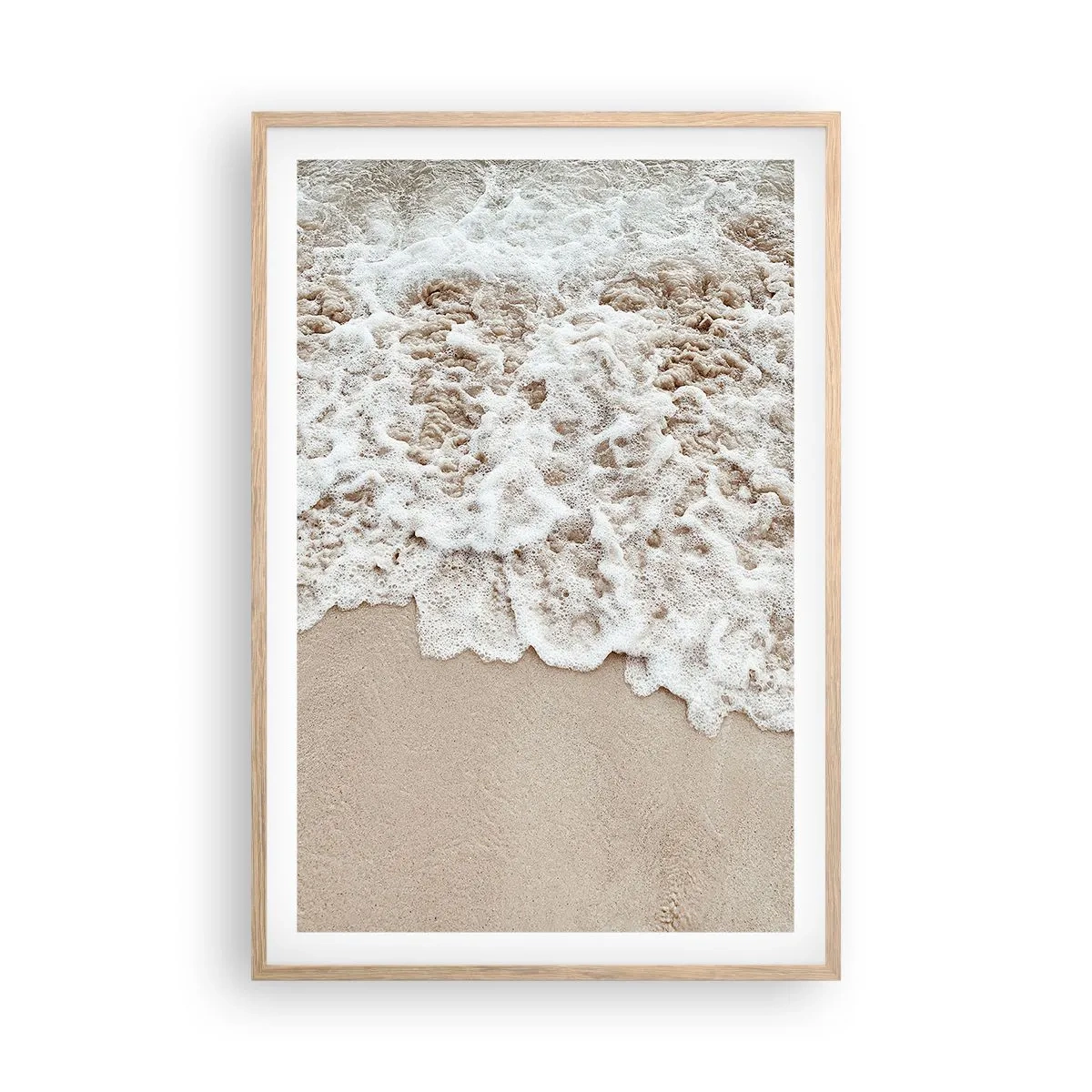 Poster in cornice rovere chiaro - Torno subito - 61x91 cm