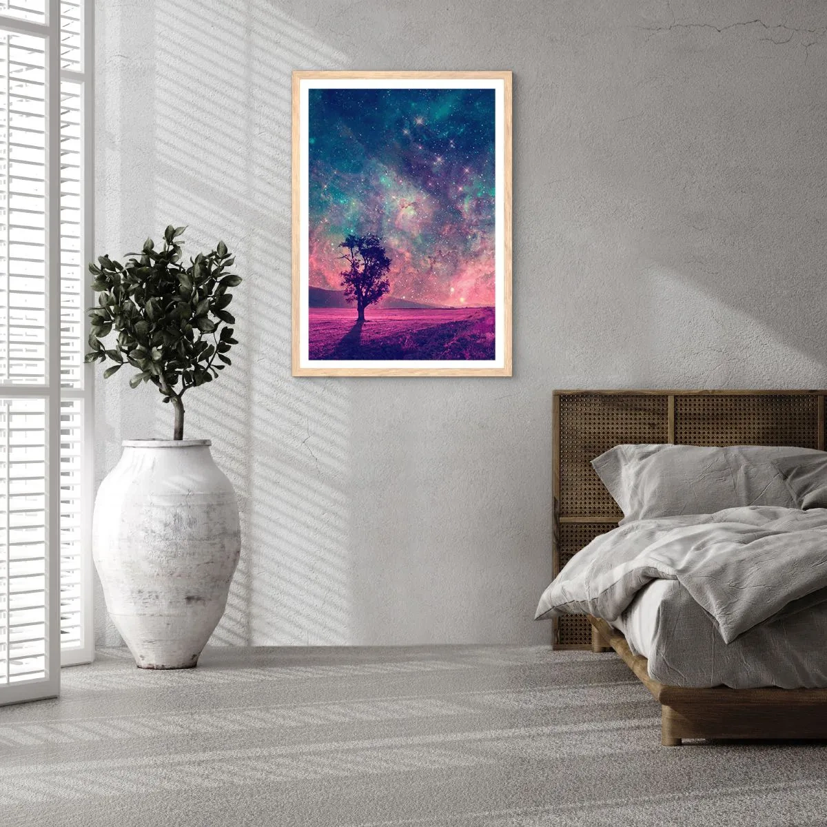 Poster in cornice rovere chiaro - Sotto un cielo magico - 40x50 cm