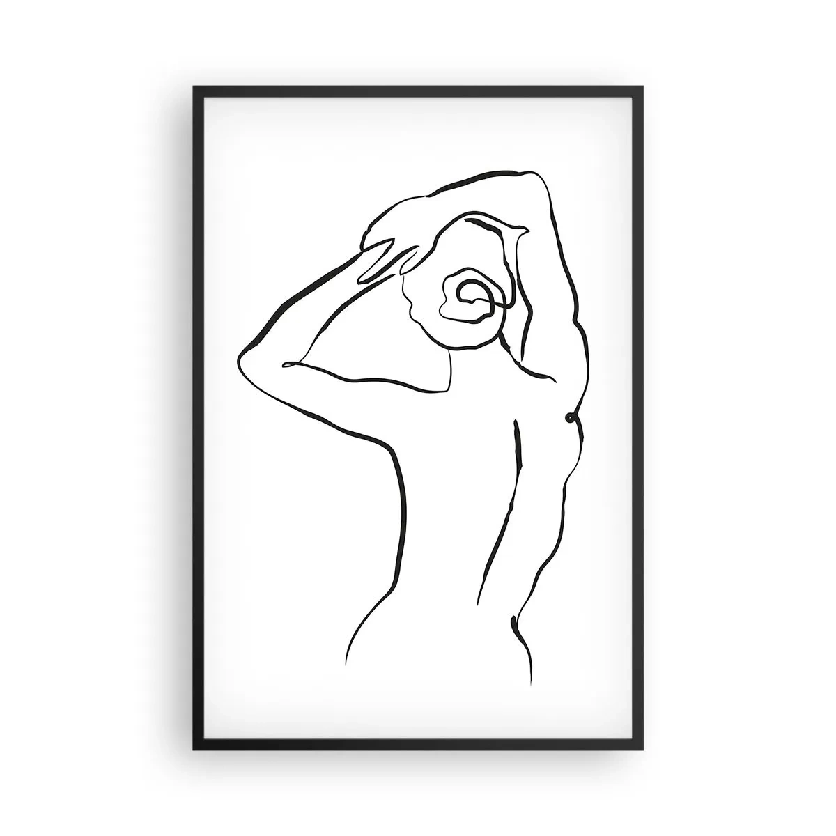 Poster in cornice nera - Nudo mattutino - 61x91 cm