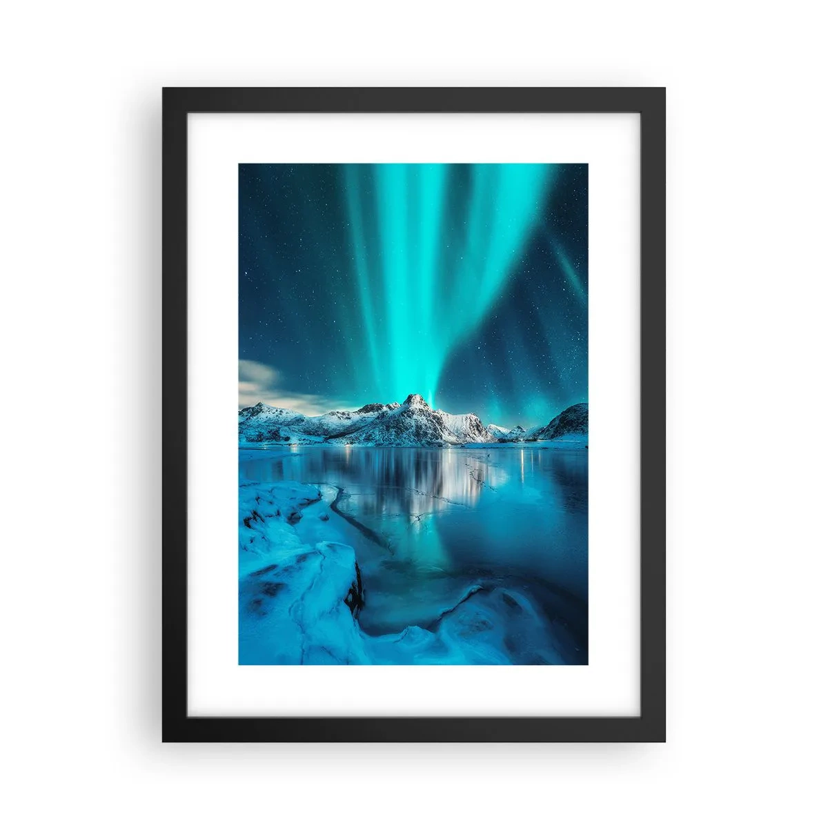 Poster in cornice nera - Notte di luce - 30x40 cm