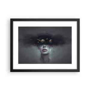 Poster in cornice nera - E i pianeti folleggiano... - 40x30 cm