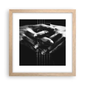Poster in cornice rovere chiaro - La preghiera dell'artista - 30x30 cm