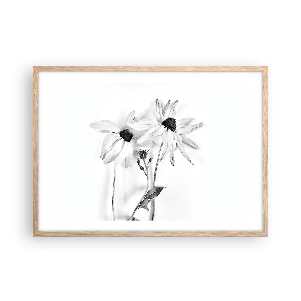 Poster in cornice rovere chiaro - Nessuno vuole essere solo - 70x50 cm