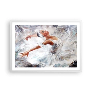 Poster in cornice bianca - Delicata e leggera come il tulle - 70x50 cm