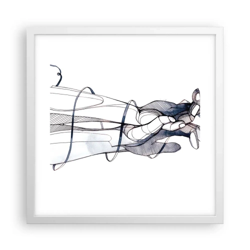 Poster in cornice bianca - Studio del tocco - 40x40 cm