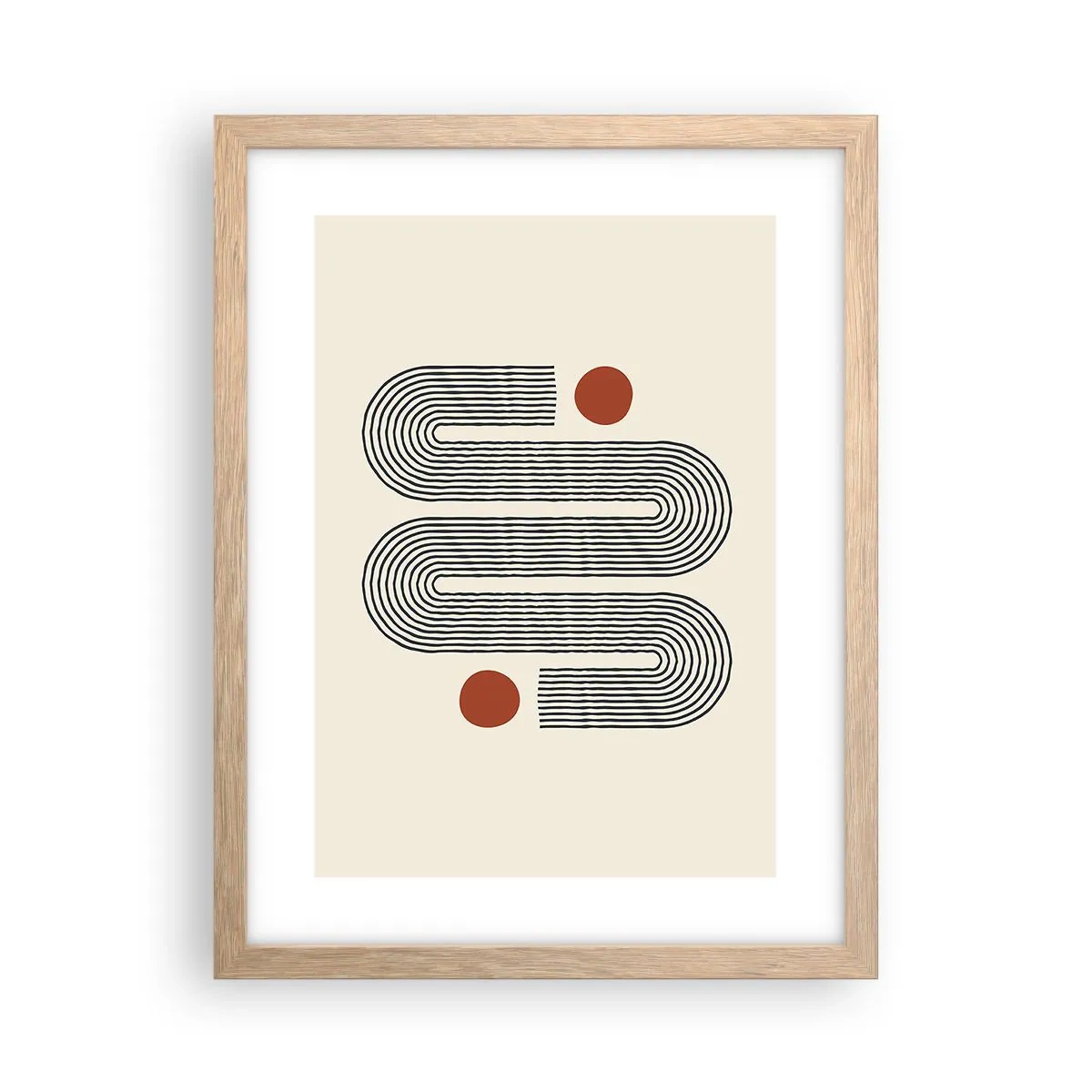 Poster in cornice rovere chiaro - Dall'inizio alla fine - 30x40 cm