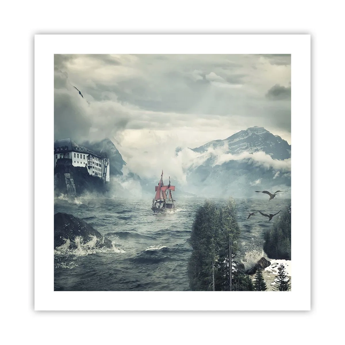 Poster - Sulle acque magiche - 50x50 cm