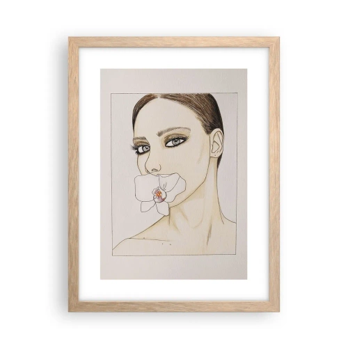 Poster in cornice rovere chiaro - Simbolo di eleganza e bellezza - 30x40 cm