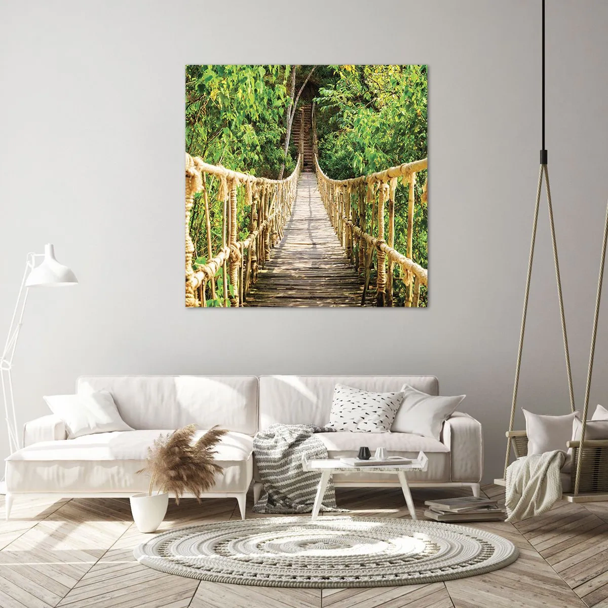 Quadro su tela - Stampe su Tela - Sospeso nel verde - 50x50 cm