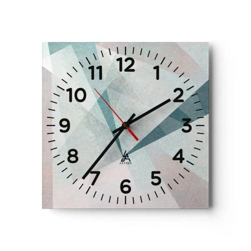 Orologio da parete - Orologio in Vetro - Con calma ma dinamicamente - 40x40 cm