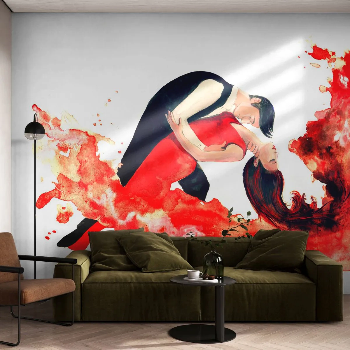 Fotomurali Standard Eco - Tango: un'onda di passione - Danza, Musica, Ballerini - 400x280 cm