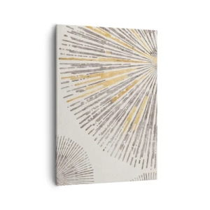 Quadro su tela - Stampe su Tela - Motivo astratto a forma di raggio - 50x70cm - La bellezza dei raggi - Decorazione murale moderna per soggiorno e camera da letto ARTTOR