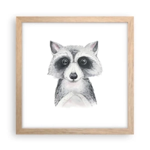 Poster in cornice rovere chiaro - Un attimo di commozione - 30x30 cm