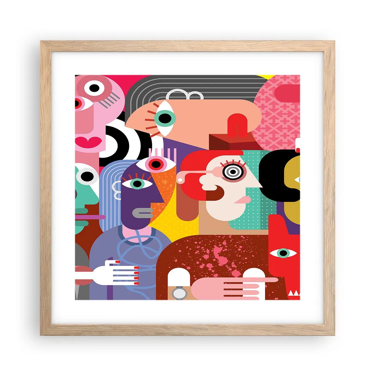 Poster in cornice rovere chiaro - Mi manda Picasso - 40x40 cm