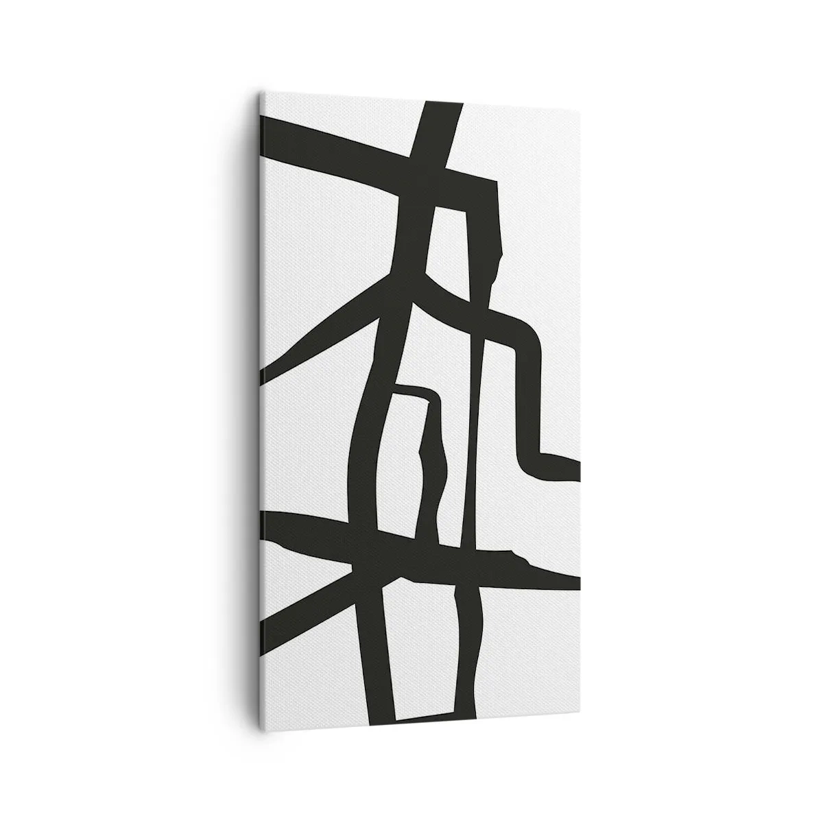 Quadro su tela - Stampe su Tela - Struttura bianca e nera - 45x80 cm