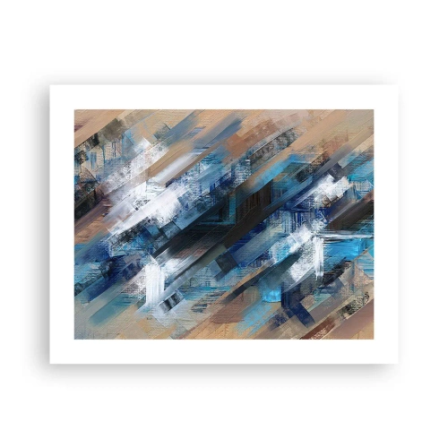 Poster - Sulla diagonale blu - 50x40 cm