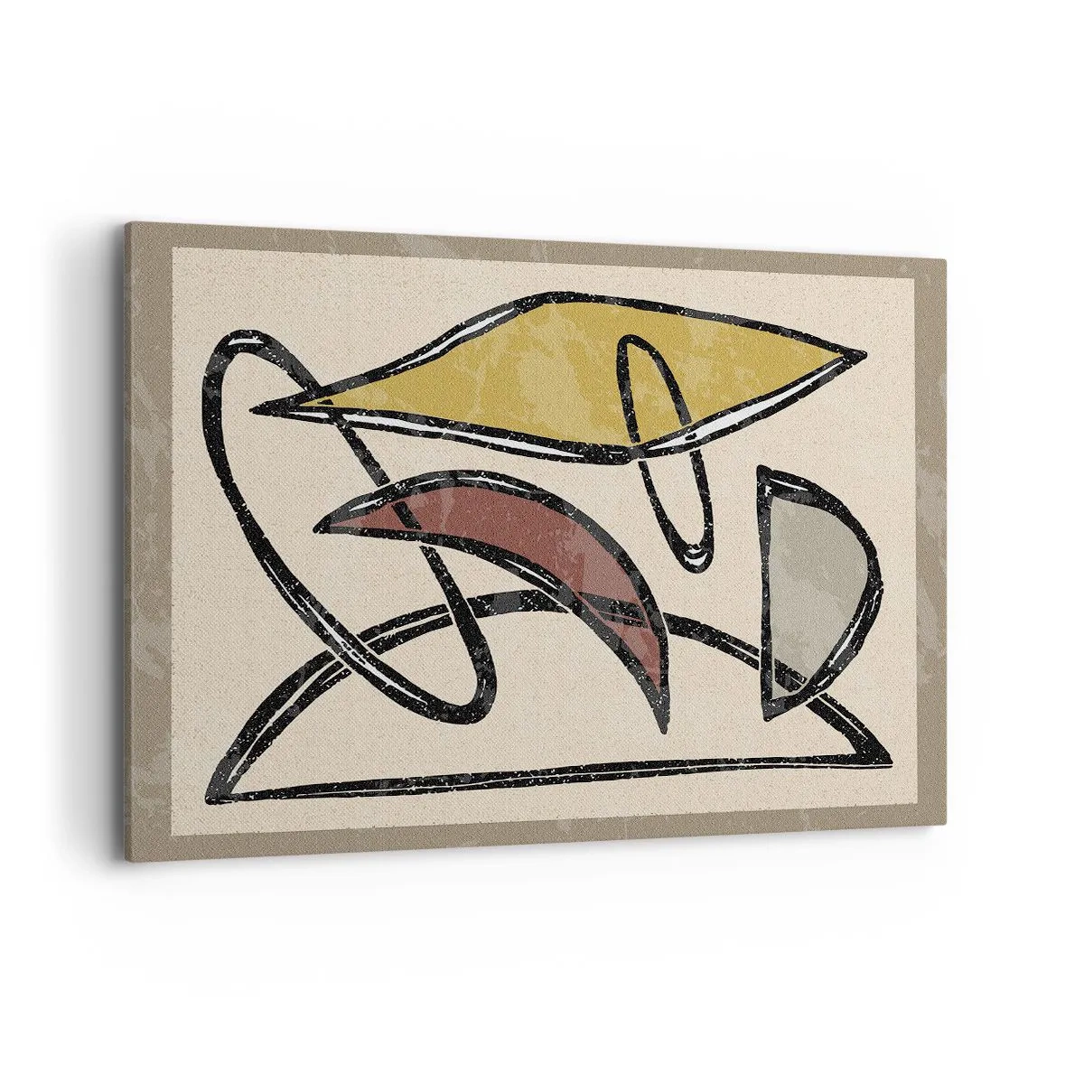 Quadro su tela - Stampe su Tela - Astrazione con forme geometriche e colori tenui - 120x80cm - Verticali e orizzontali - Decorazione murale moderna per soggiorno e camera da letto ARTTOR