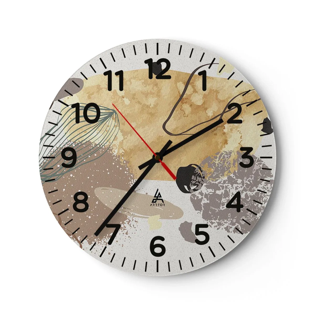 Orologio da parete - Orologio in Vetro - Schizzologia applicata - 30x30 cm