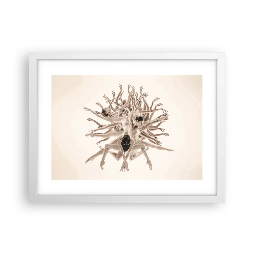 Poster in cornice bianca - Fiorendo nella danza - 40x30 cm
