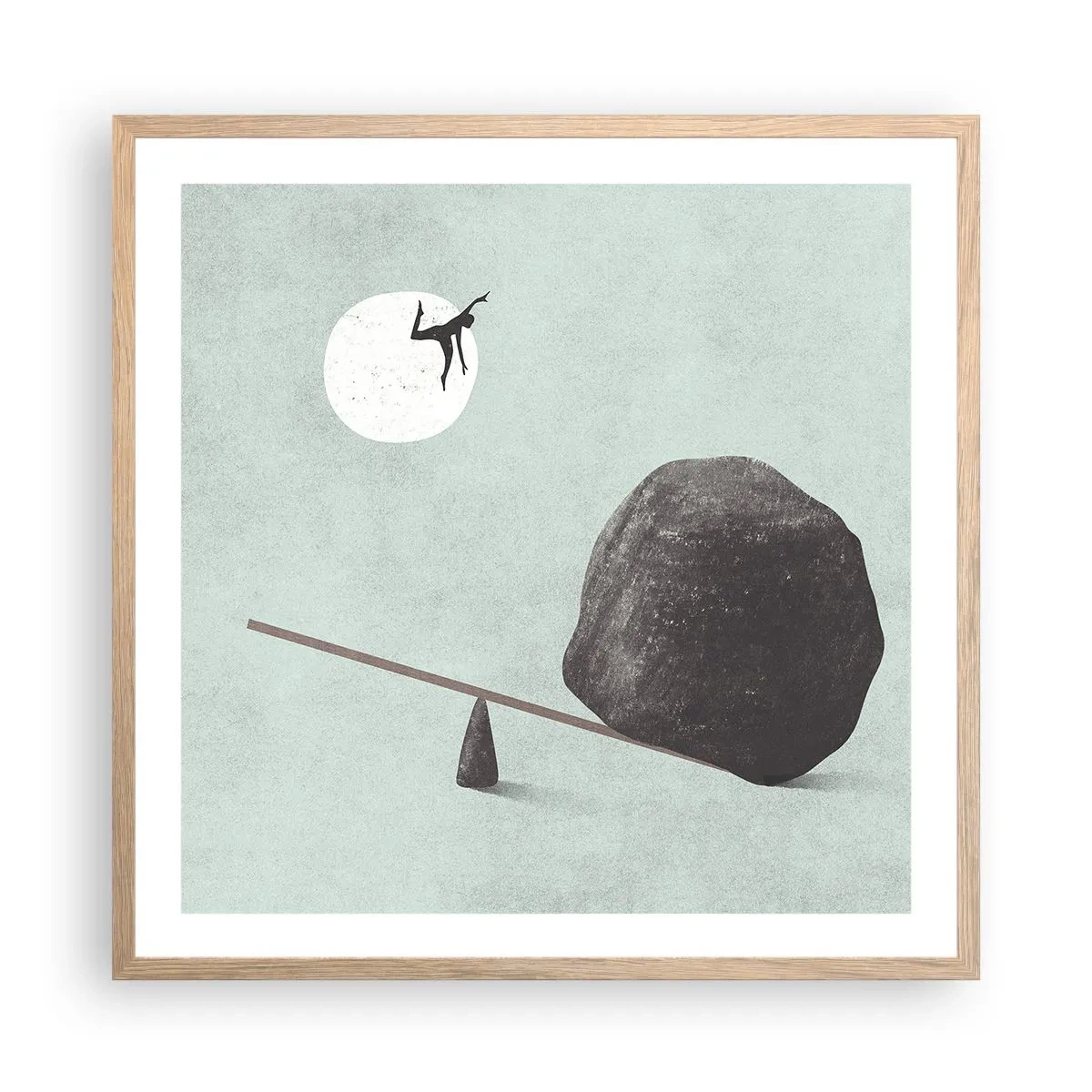 Poster in cornice rovere chiaro - Sogno adempiuto - 60x60 cm