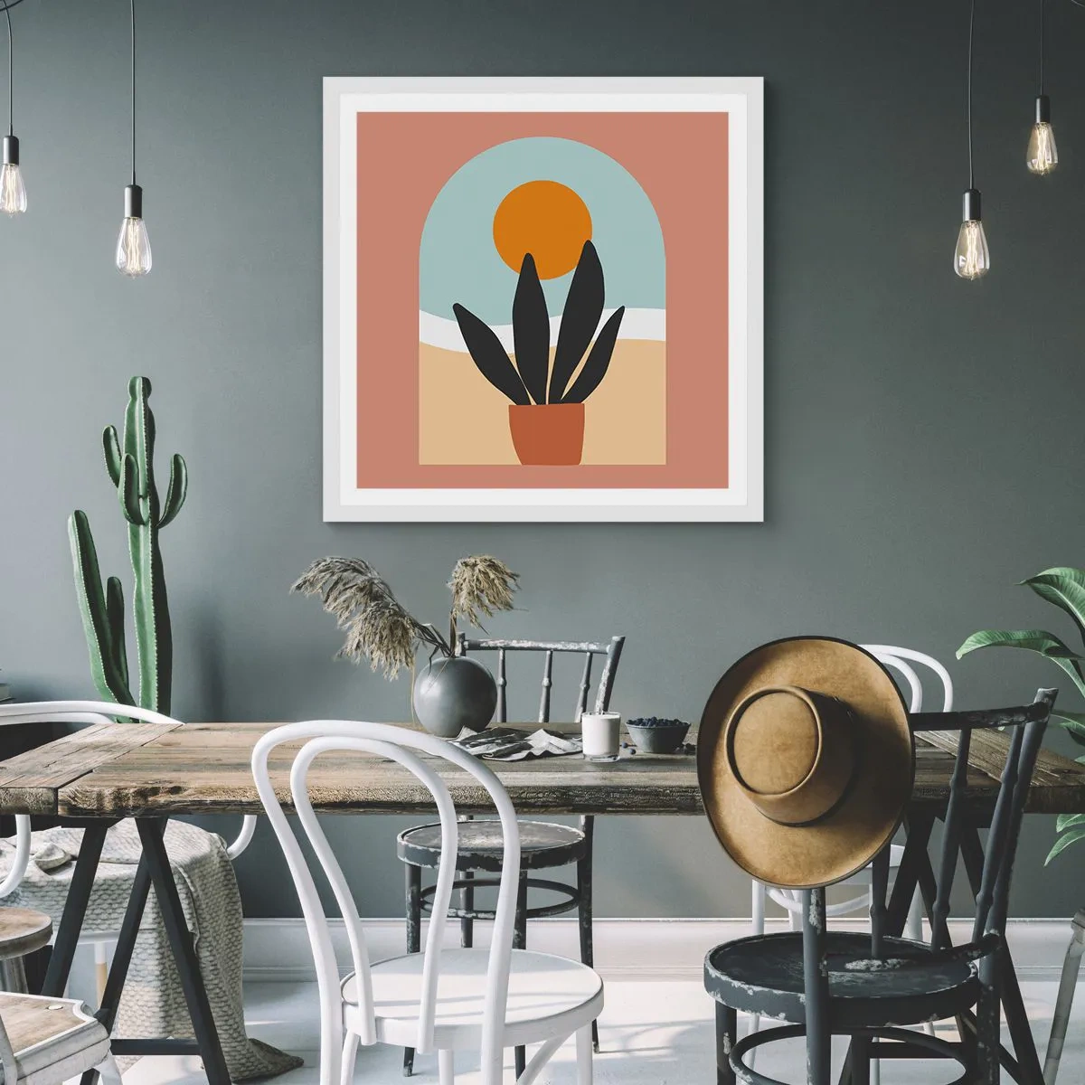 Poster in cornice bianca - Piccole gioie - 50x50 cm