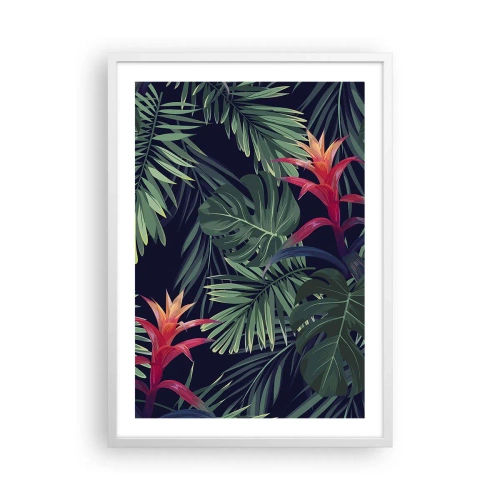 Poster in cornice bianca - Fiammante nel verde - 50x70 cm