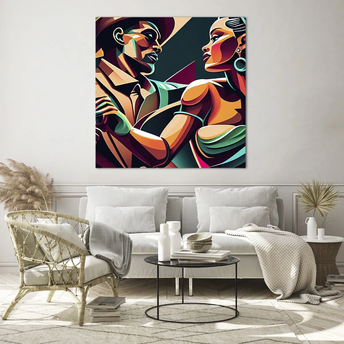 Quadro su vetro - Al ritmo del cuore - 30x30 cm