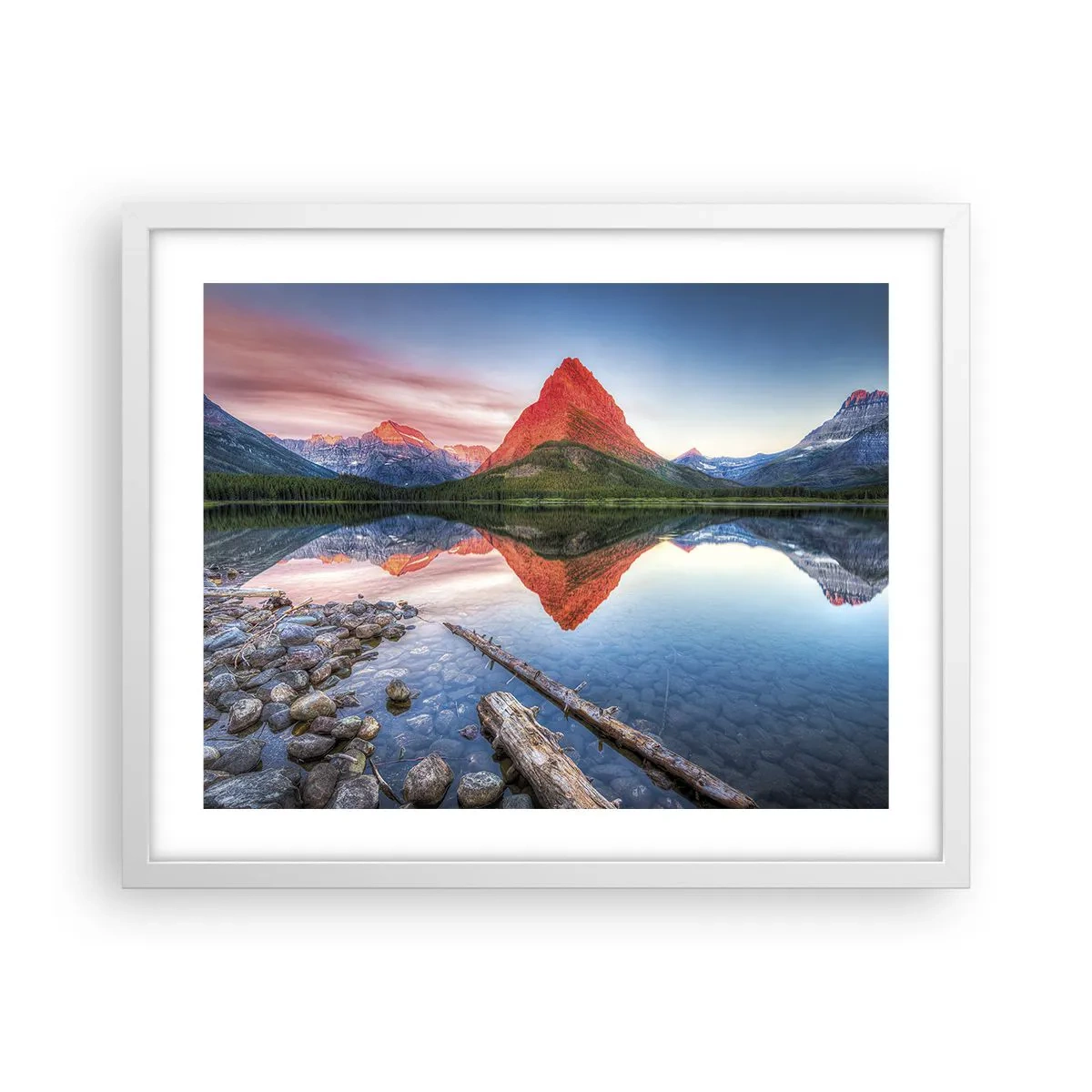 Poster in cornice bianca - Caldo e freddo - 50x40 cm