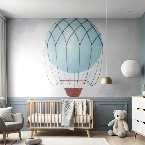 Fotomurali Autoadesivo Deluxe Sticker - In mezzo alle nuvole - Bambini, Palloncino, Minimalismo - 100x70 cm