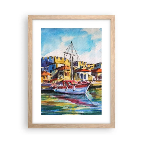 Poster in cornice rovere chiaro - Un colorato pomeriggio - 30x40 cm