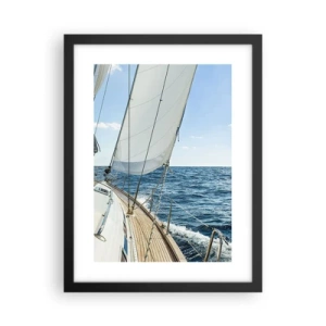 Poster in cornice nera - Benvenuta avventura - 30x40 cm