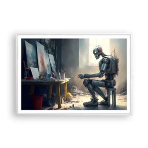 Poster in cornice bianca - Atto creativo - 100x70 cm