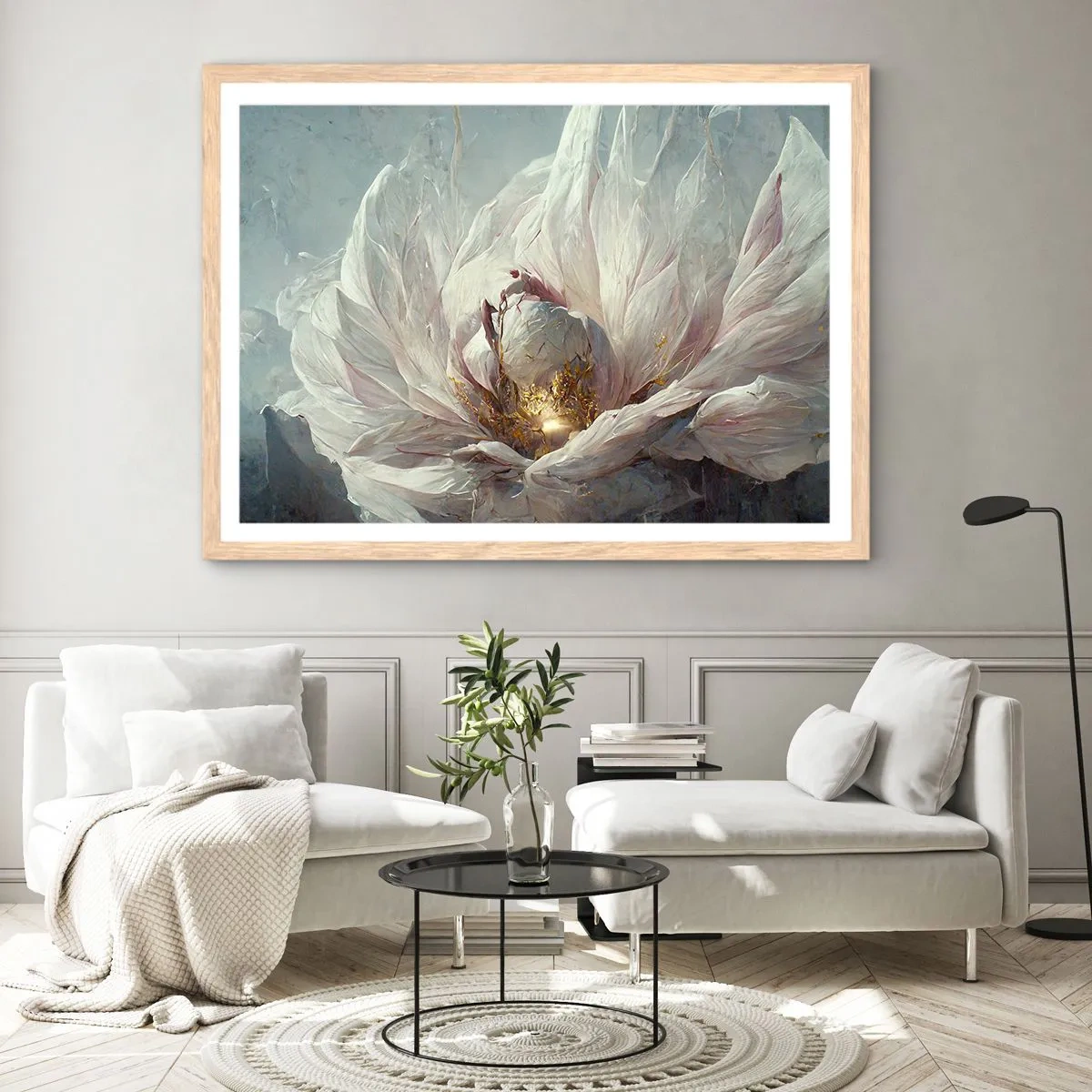 Poster in cornice rovere chiaro - Fiorisce ogni cento anni - 91x61 cm