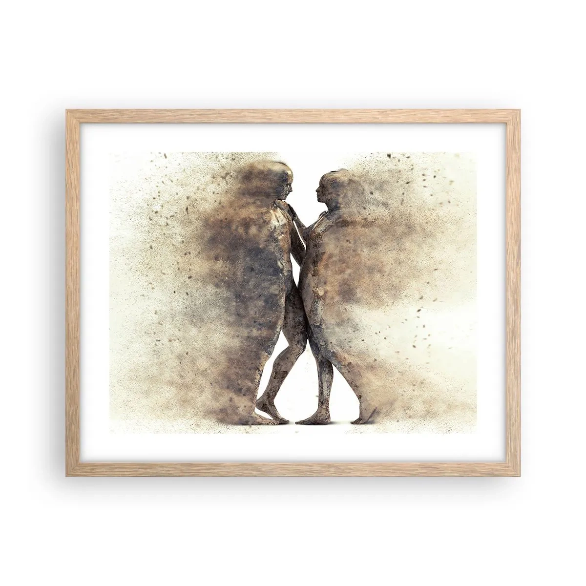 Poster in cornice rovere chiaro - Nati dalla polvere, per amare - 50x40 cm
