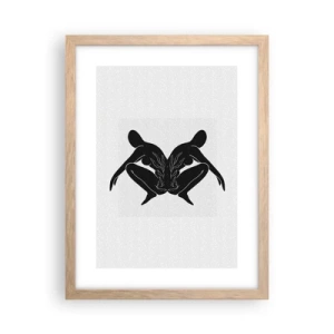 Poster in cornice rovere chiaro - Anima comune - 30x40 cm